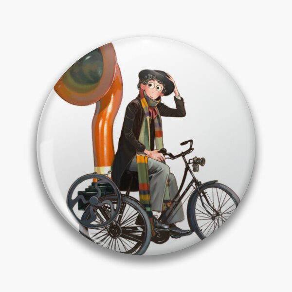 Item preview, Fourth Doctor on a Bicycle designed and sold by bigredbird.