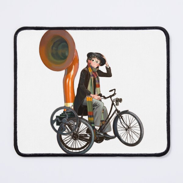 Item preview, Fourth Doctor on a Bicycle designed and sold by bigredbird.