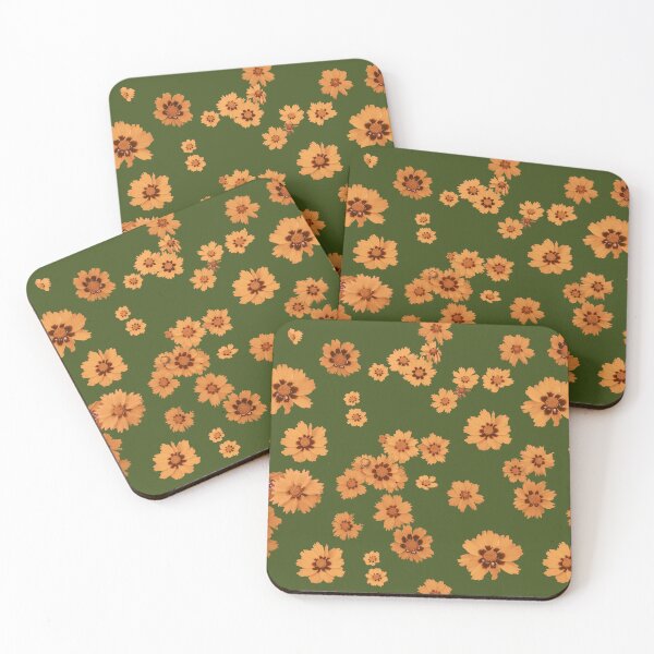 Item preview, Ochre floral pattern designed and sold by mariya-ivanova.