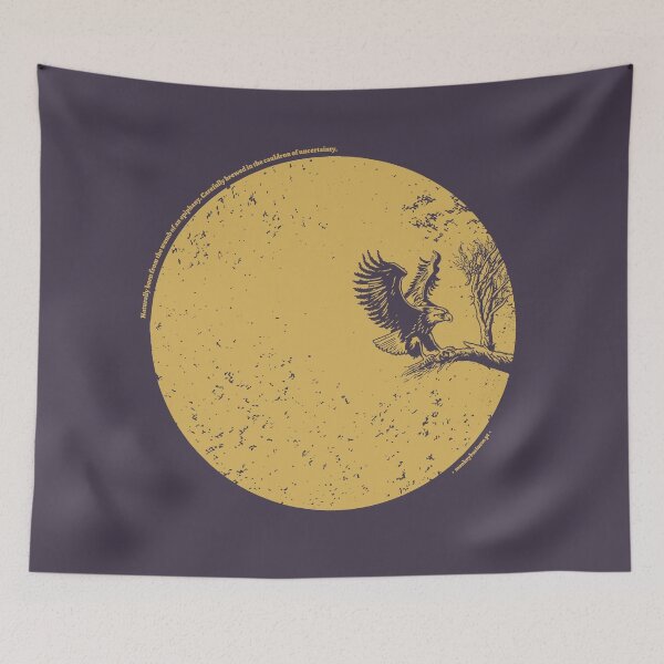 Item preview, Eagle Landing in round grunge shape - Animal Minimal Collection designed and sold by monkeybusiness.pt.