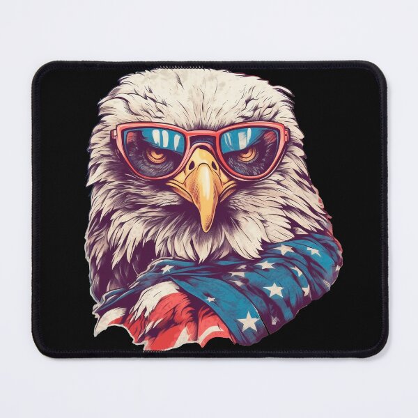 Item preview, Eagle with Glasses and US Flag_ 03 designed and sold by inkStyleMDQ.