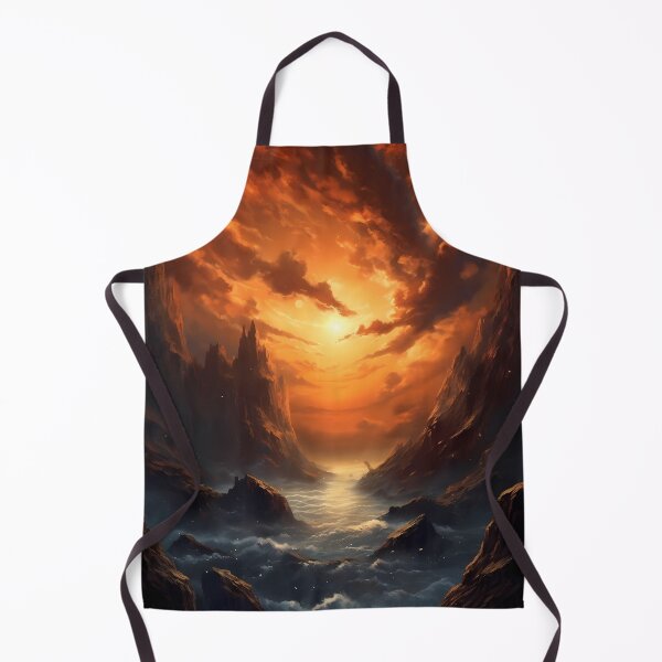 Item preview, Art: Orange Sunset Over Mountains designed and sold by GiveMeMood.