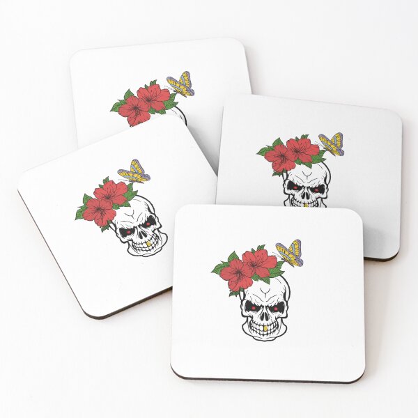 Item preview, Cool Floral Head Skull Bone designed and sold by AsolsArts.