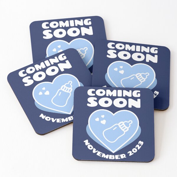 Item preview, Baby Announcement. Feeding Bottle. November 2023. Coming soon. Birthday designed and sold by KristinaNEL.