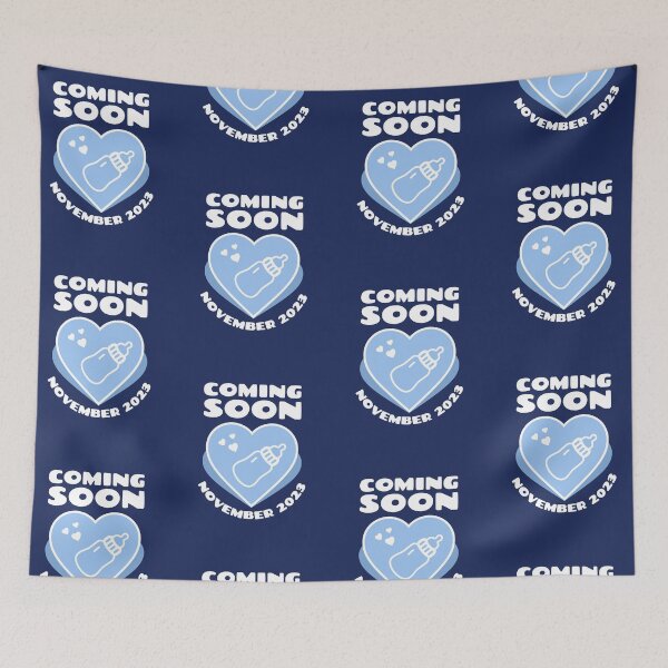 Item preview, Baby Announcement. Feeding Bottle. November 2023. Coming soon. Birthday designed and sold by KristinaNEL.