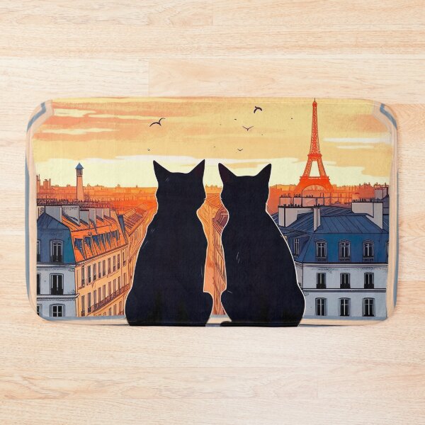 Item preview, Cats Enjoying The Sunset In Paris designed and sold by EVA4designs.