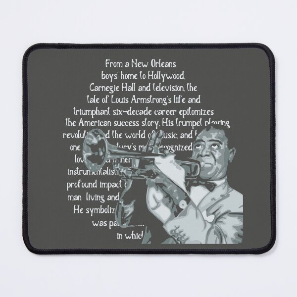 Item preview, Louis Armstrong Portrait And Quote designed and sold by Unhinged Heather.