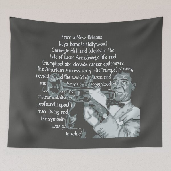 Item preview, Louis Armstrong Portrait And Quote designed and sold by Unhinged Heather.
