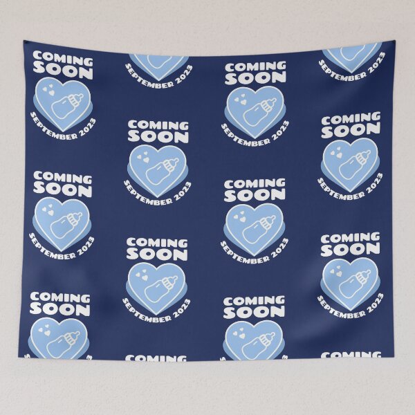 Item preview, Baby Announcement. Feeding Bottle. September 2023. Coming soon. Birthday designed and sold by KristinaNEL.