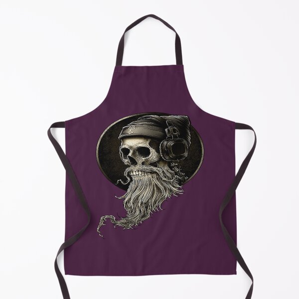 Item preview, Viking Vintage Skull Beard with Headphone designed and sold by GasparWoolfall.