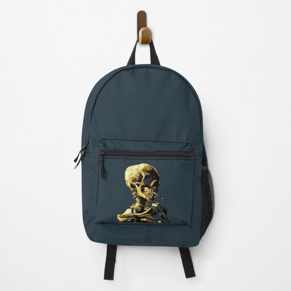 Item preview, Vincent van Gogh skeleton skull smoking cigarette art lover gift t shirt or mask designed and sold by GasparWoolfall.