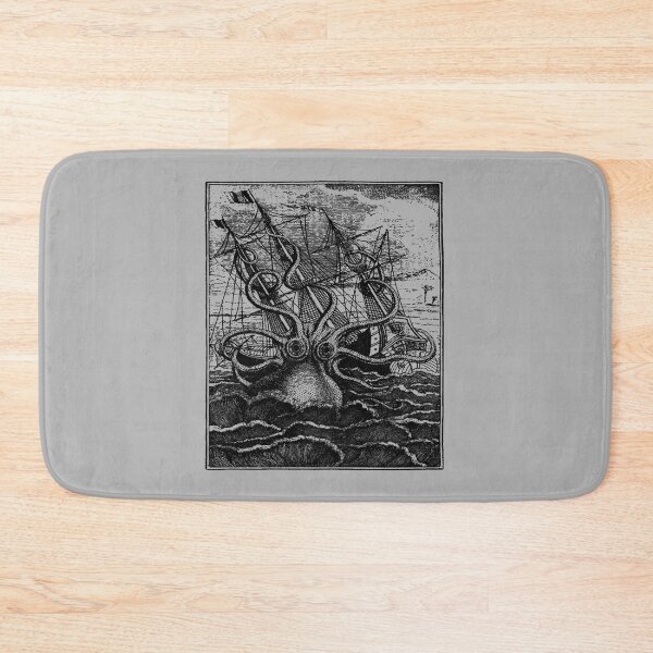 Item preview, Vintage Kraken attacking ship illustration designed and sold by GasparWoolfall.