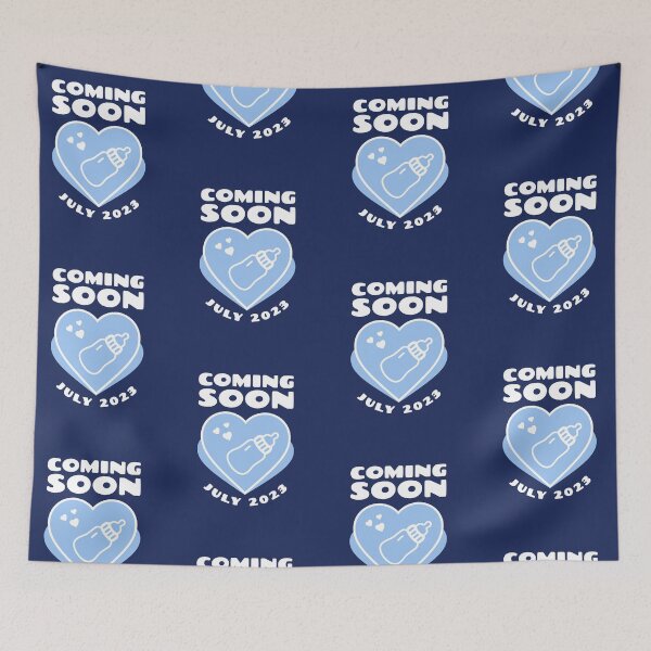 Item preview, Baby Announcement. Feeding Bottle. July 2023. Coming soon. Birthday designed and sold by KristinaNEL.