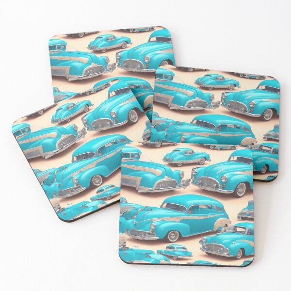 Item preview, Vintage and Classic car sky blue pattern designed and sold by FA57CARS.