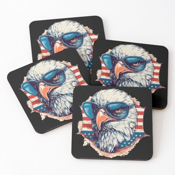 Item preview, Eagle with Glasses and US Flag_ 05 designed and sold by inkStyleMDQ.