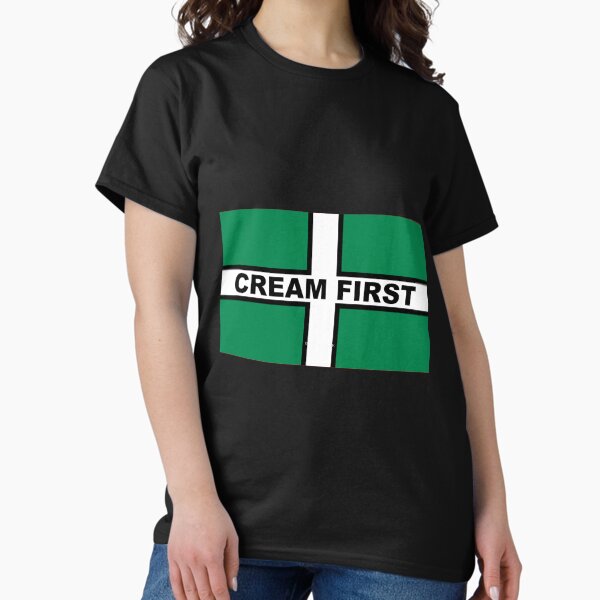 Artikel-Vorschau von Creme First Devon Flag of Saint Petroc Statement T-Shirt, Poster, Aufkleber, Druck, Poster usw, designt und verkauft von NicholasEvans4.