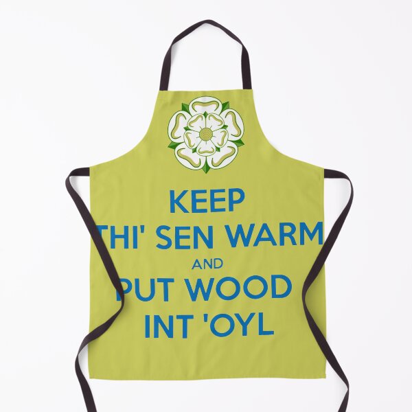 Item preview, Keep Thi Sen Warm And Put Wood Int'oyl Yorkshire Dialect Blue Text designed and sold by taiche.