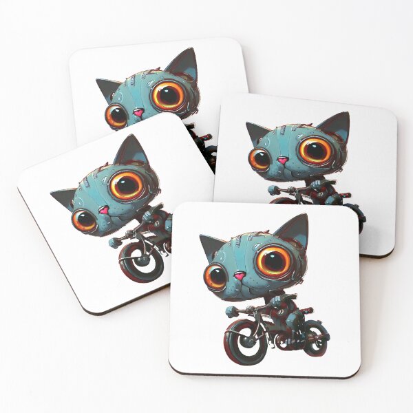 Item preview, Robo-Cat Riding A Bike! designed and sold by kukamatsu.