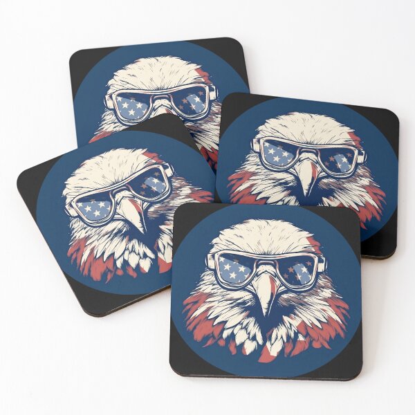 Item preview, Eagle with Glasses and US Flag_ 06 designed and sold by inkStyleMDQ.
