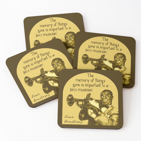 Item preview, Louis Armstrong Portrait And Quote designed and sold by Unhinged Heather.