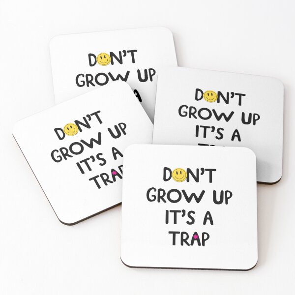 Item preview, Don't Grow Up Fun Text Illustration Design, Smiley Motivational Poster Art, Minimalist Modern Print Art Display Poster Wall Art, Mug Pillow Shirt Design designed and sold by Ekkswai.