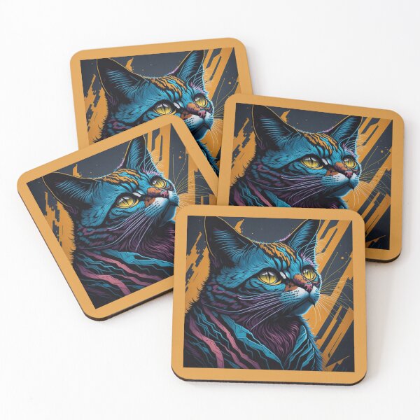 Item preview, Gráfico de gato azul designed and sold by theL3Studio.