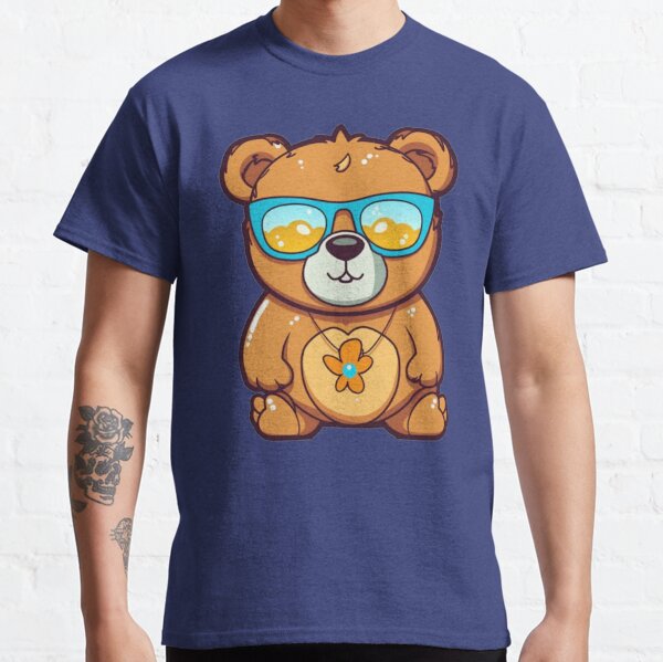  daddy Bear Face with Sunglasses T-Shirt : Clothing