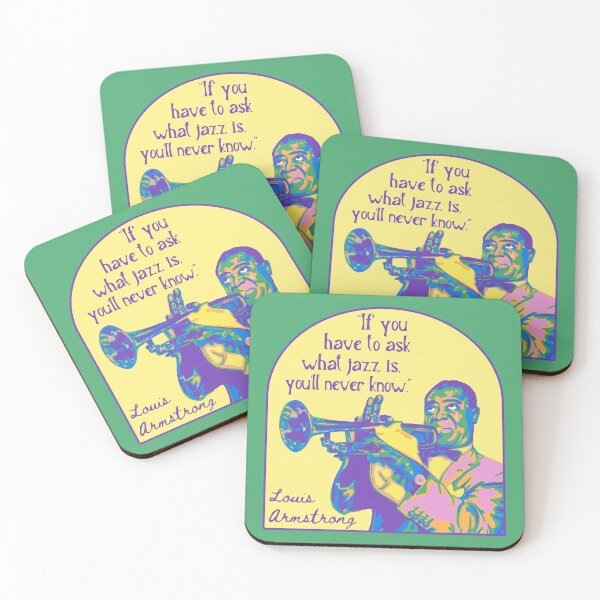 Item preview, Louis Armstrong Portrait And Quote designed and sold by Unhinged Heather.