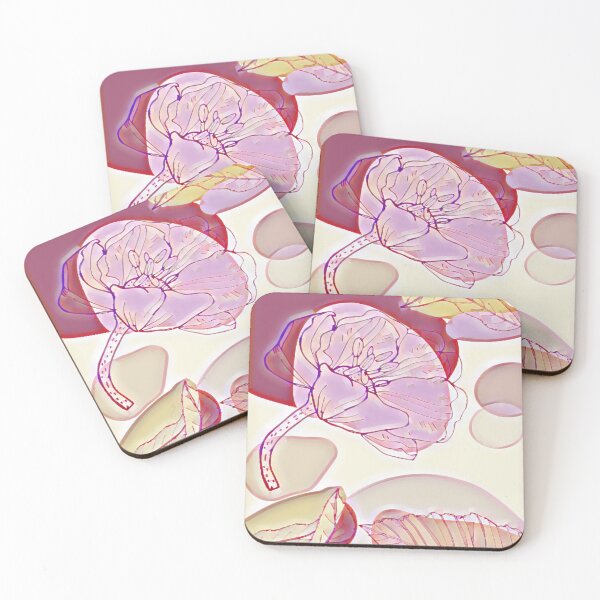 Item preview, Abstract Floral Design Pink Yellow Color designed and sold by Paula Helit.