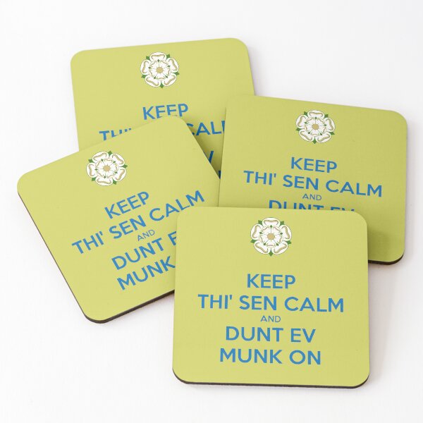 Item preview, Keep Thi Sen Calm and Dunt Ev Munk On Yorkshire Dialect Blue designed and sold by taiche.
