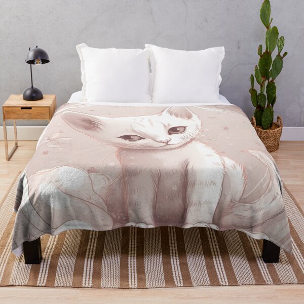 Item preview, Cute kitten is sitting on the bed. designed and sold by osadchyii.