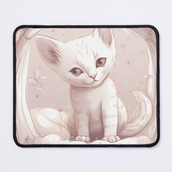 Item preview, Cute kitten is sitting on the bed. designed and sold by osadchyii.