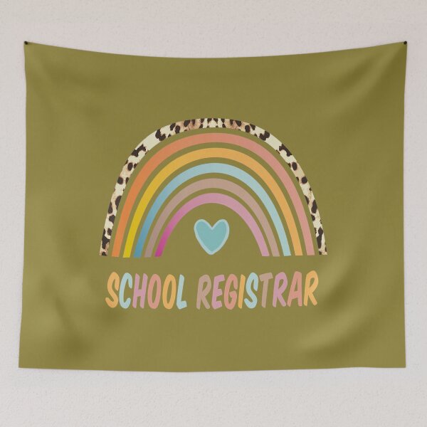 Item preview, School Registrar Rainbow Leopard Back To School  	 designed and sold by pamejzpf40.