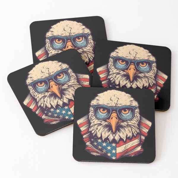 Item preview, Eagle with Glasses and US Flag_ 07 designed and sold by inkStyleMDQ.