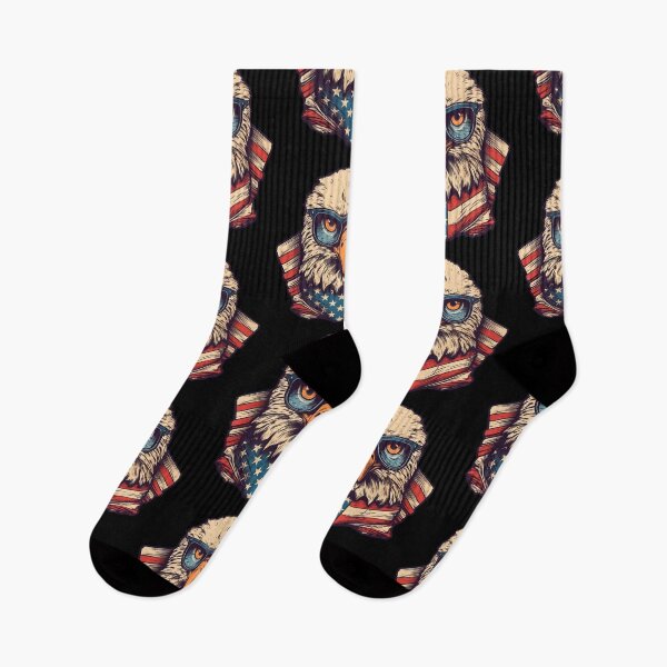 Item preview, Eagle with Glasses and US Flag_ 07 designed and sold by inkStyleMDQ.