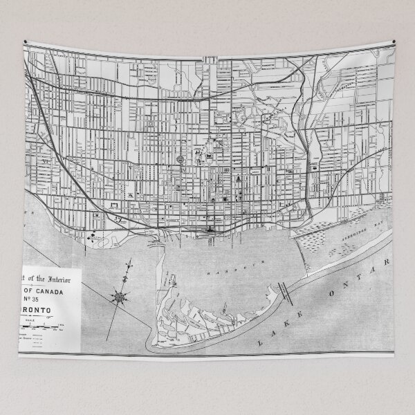 Item preview, Vintage Map of Toronto (1906) BW  designed and sold by BravuraMedia.