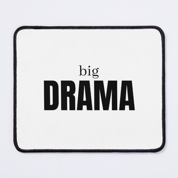 Item preview, big drama text graphic v1a white background designed and sold by fishpressink.