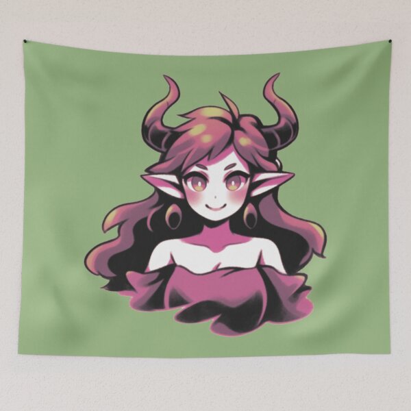 Aperçu de l'œuvre Smiling Brown Haired Girl With Horns And Pointed Ears créée et vendue par SnackyChunk.