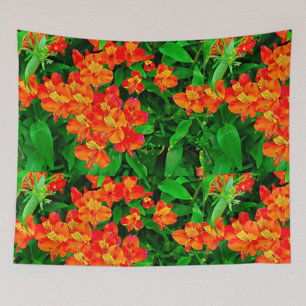 Item preview, Vibrant Orange flowers summer pattern designed and sold by santoshputhran.