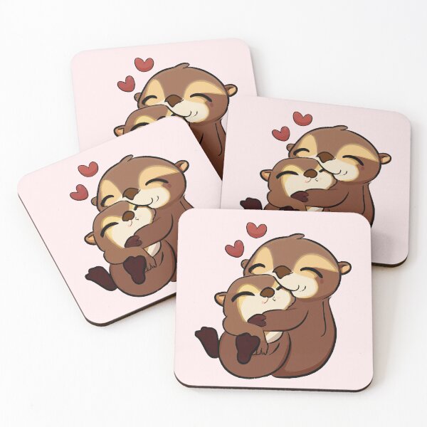 Item preview, Two Cute Otters Cuddling designed and sold by RetroPrints.