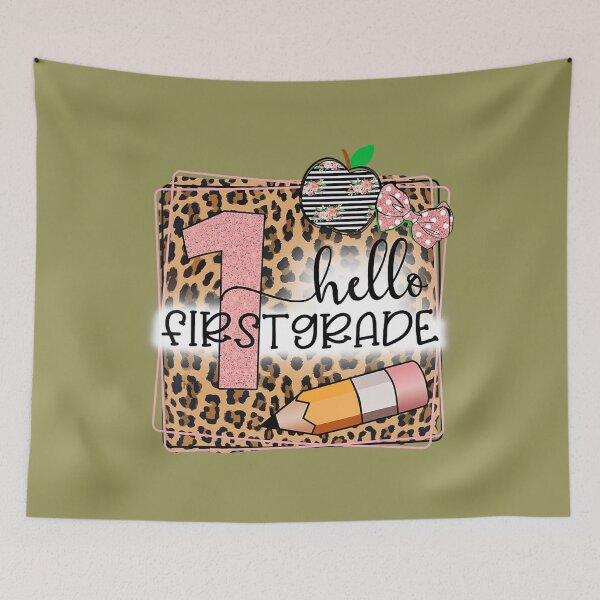 Item preview, Hello First Grade Leopard Print 1St Grade Back To School  	 designed and sold by adfbyohu11.