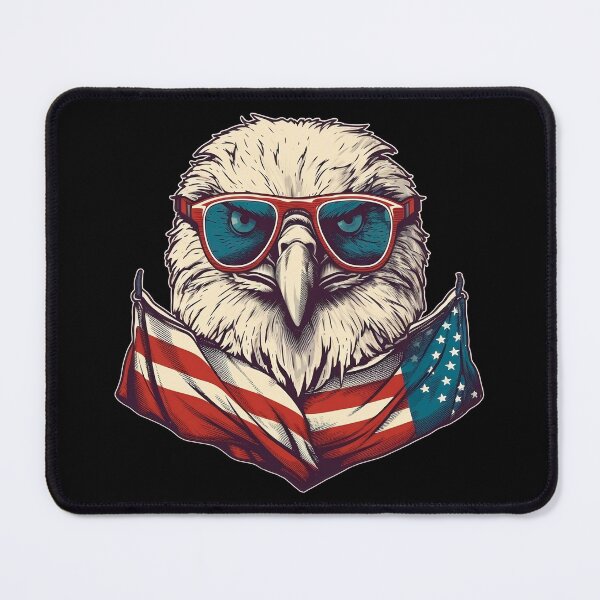 Item preview, Eagle with Glasses and US Flag_ 08 designed and sold by inkStyleMDQ.