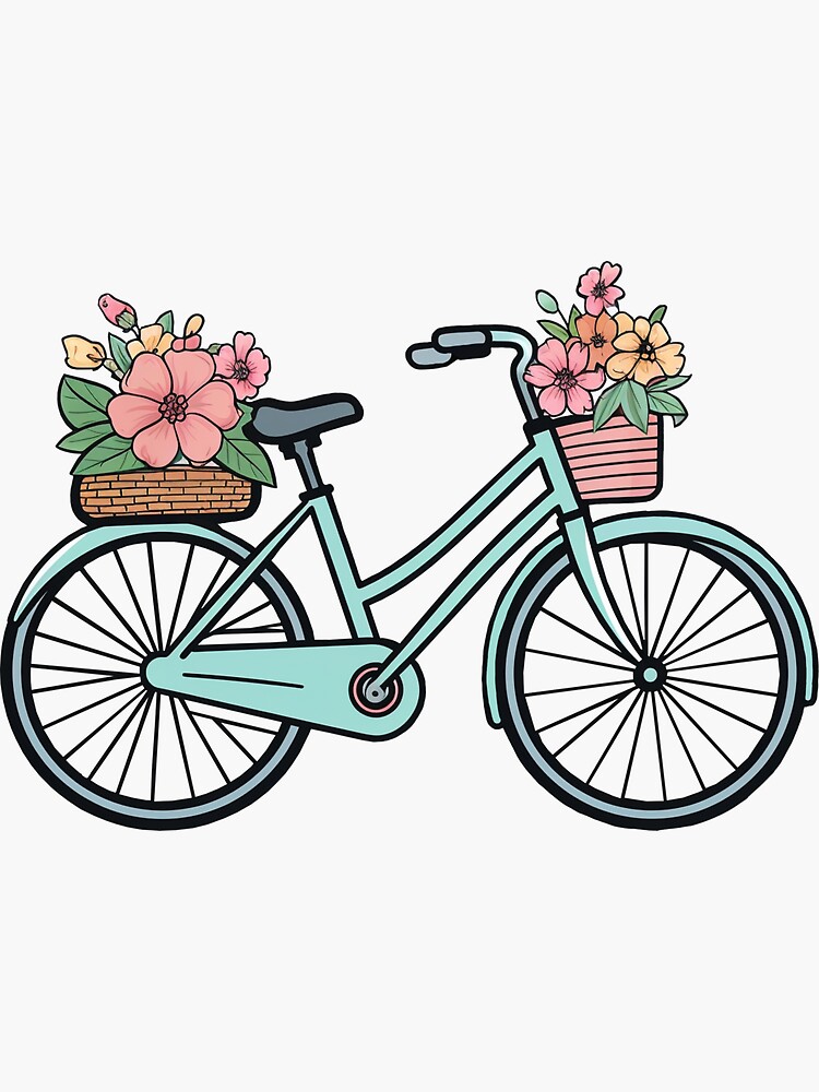 Pegatinas de flores para la bicicleta, pegatinas para bicicletas