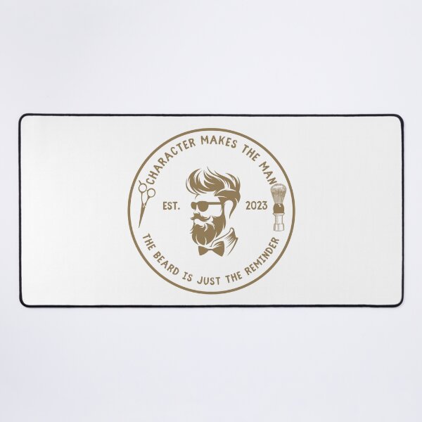 Item preview, Vintage Barber Beard Joke Funny Quote - Character makes the man, the beard is just the reminder designed and sold by Vintage-TM.