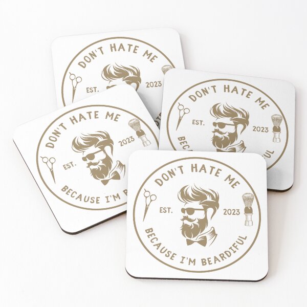 Item preview, Vintage Barber Beard Joke Funny Quote - Don't hate me because I'm beardiful designed and sold by Vintage-TM.