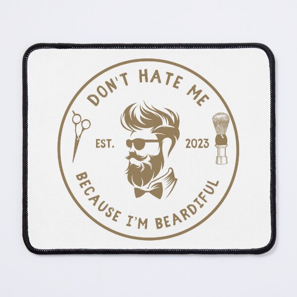 Item preview, Vintage Barber Beard Joke Funny Quote - Don't hate me because I'm beardiful designed and sold by Vintage-TM.