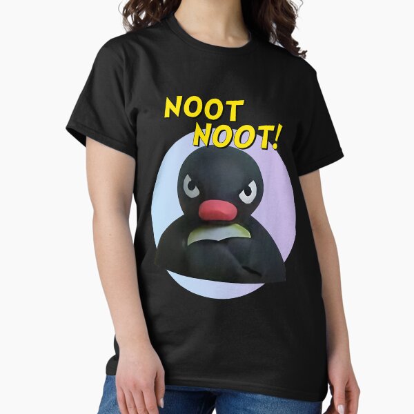 Vista previa del artículo con la obra «Meme de Pingu Noot Noot gruñón», diseñado y vendido por loaitebac.