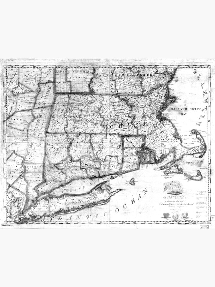 vintage-map-of-new-england-states-1843-bw-poster-by-bravuramedia