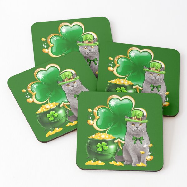 Item preview, Cat Shamrock St Patricks Day Cat Meowy Irish 	 		 designed and sold by gatpbkonnyb21.