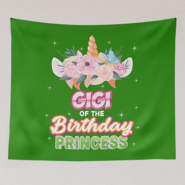 Item preview, Gigi Of The Birthday Princess Happy Unicorn 	 Dreaming 	 	 designed and sold by blqwitakffr77.